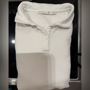 Zara Home White Polo Sweatshirt
